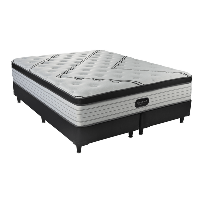 Colchón y Sommier Beautyrest Platinum Simmons Queen Size 200×160