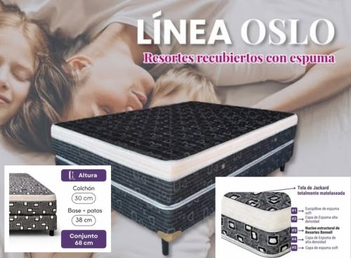 Colchon y sommier Oslo 2 x 160